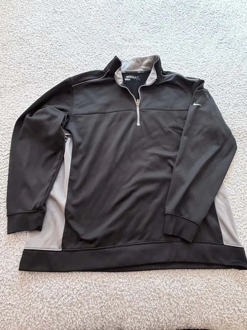 Nike Golf Therma-Fit 1/2 Zip Pullover Size XXL Black Gray
